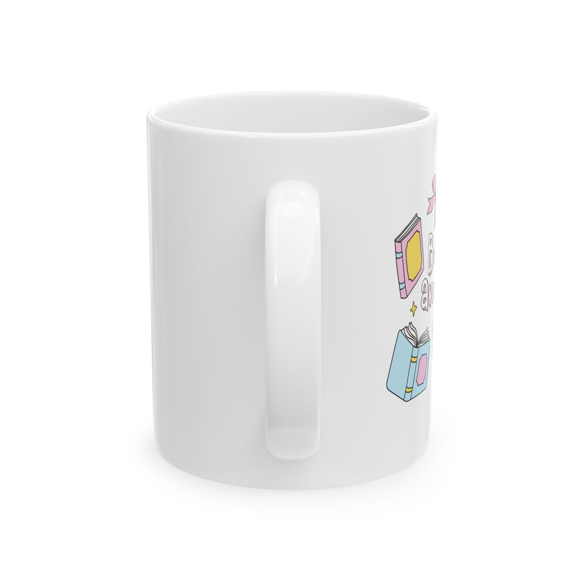 Booked & Busy Girly Mug – Book Lover Ceramic Mug | Gift for Readers