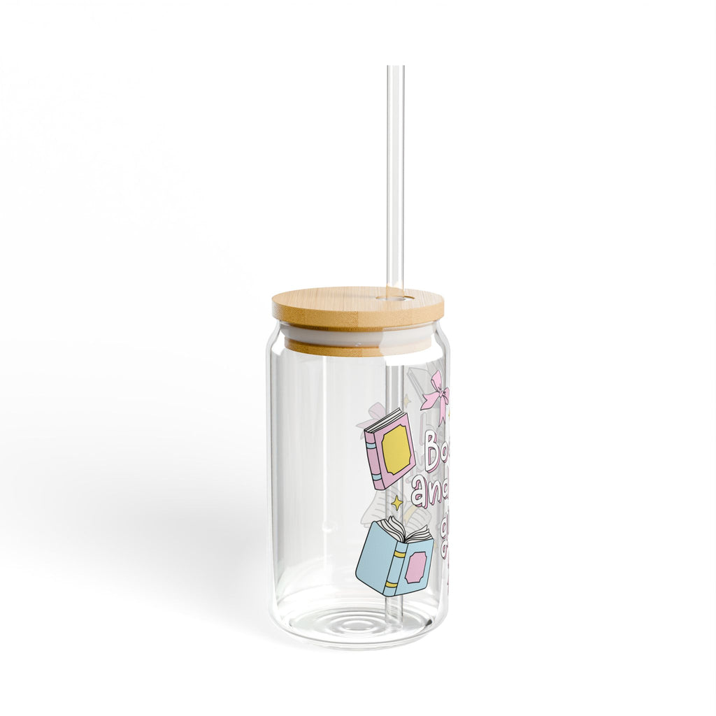 Booked & Busy Glass Tumbler – Book Lover Sipper Glass | Gift for Readers
