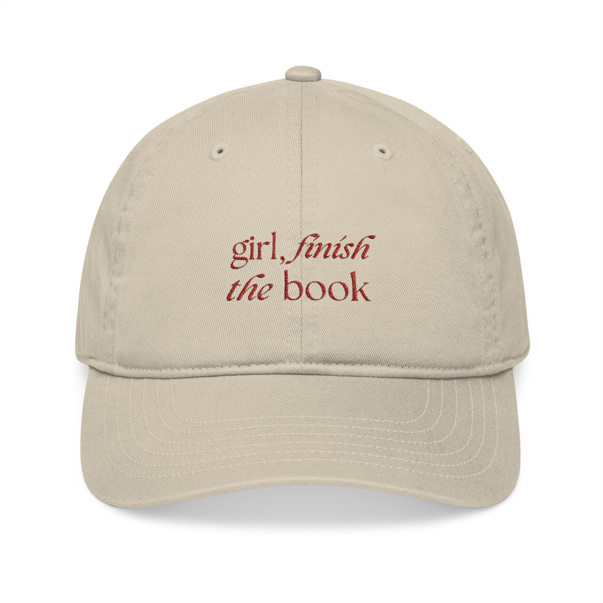 Girl Finish The Book Cap – Embroidered Bookish Baseball Hat | Gift for Readers