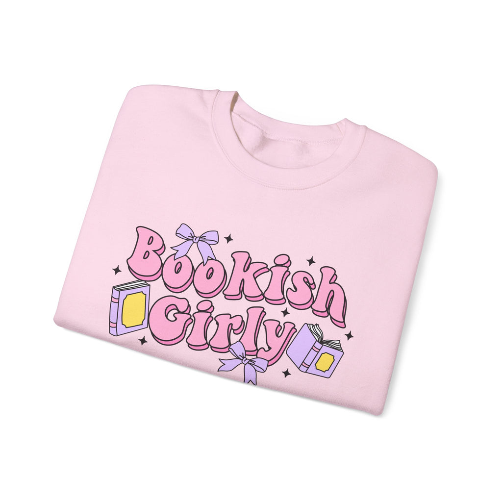 Bookish Girly Bow Sweatshirt – Bookish Crewneck for Readers | Gift for Book Lovers