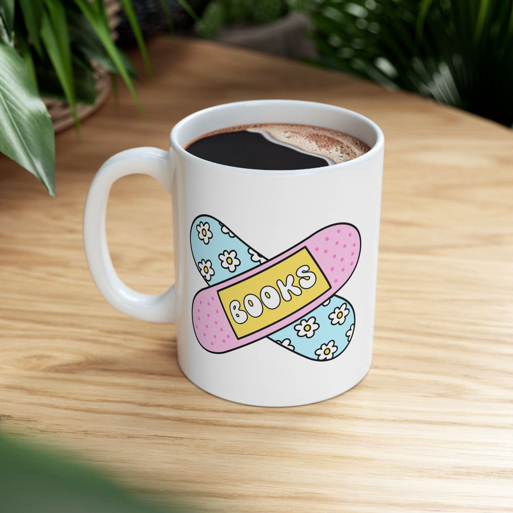 Books Plaster Mug – Book Lover Ceramic Mug | Gift for Readers