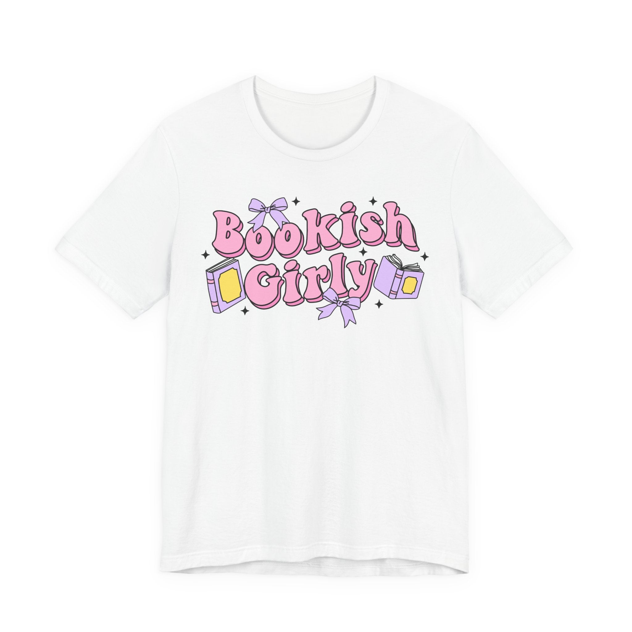 Bookish Girly T-Shirt – Minimal Book Lover Graphic Tee | Cute Reader Gift