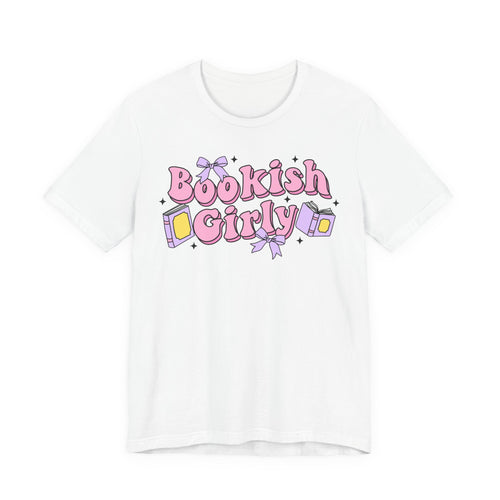 Bookish Girly T-Shirt – Minimal Book Lover Graphic Tee | Cute Reader Gift