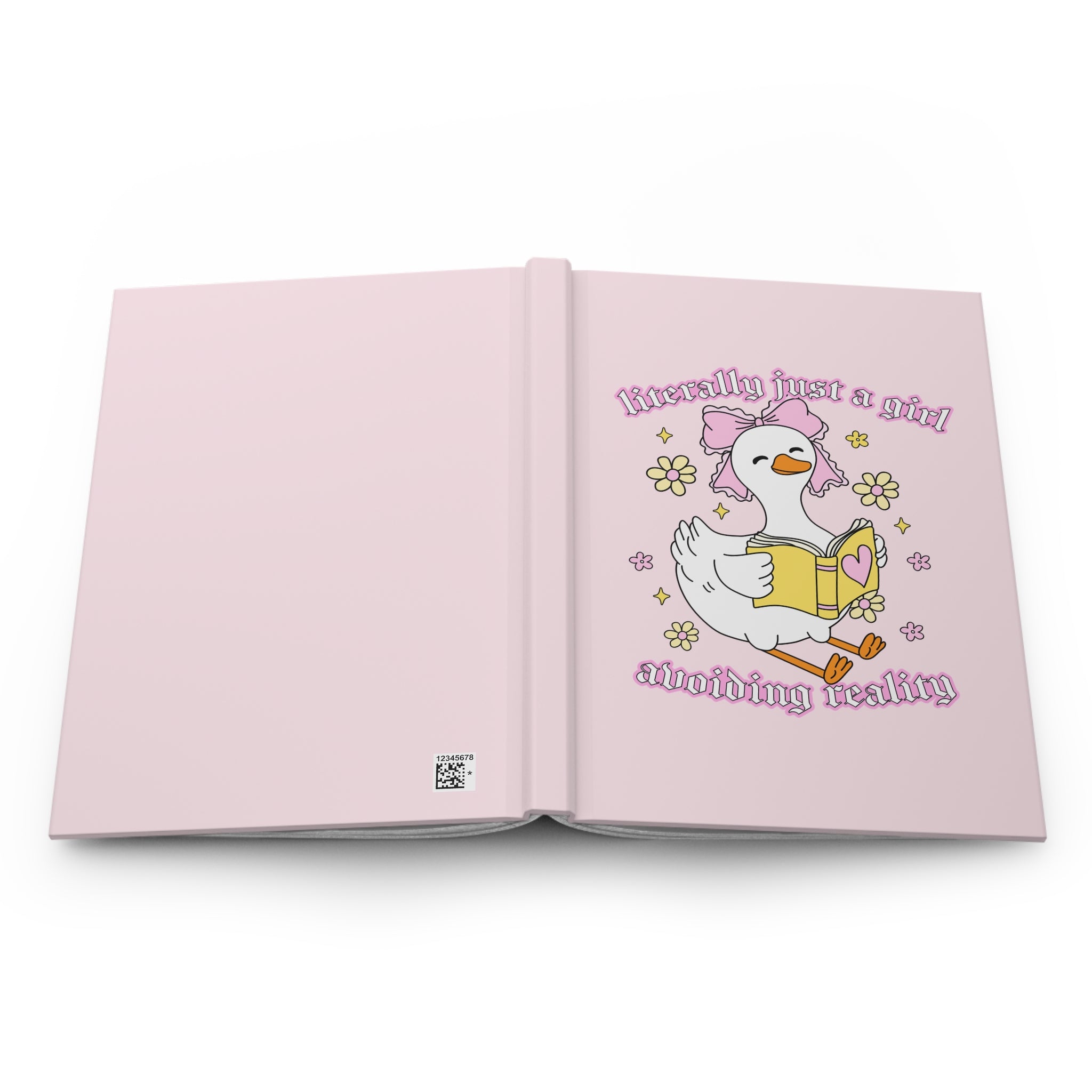 Literally Just A Girl Avoiding Reality Goose Journal – Hardcover Reading Journal | Gift for Book Lovers