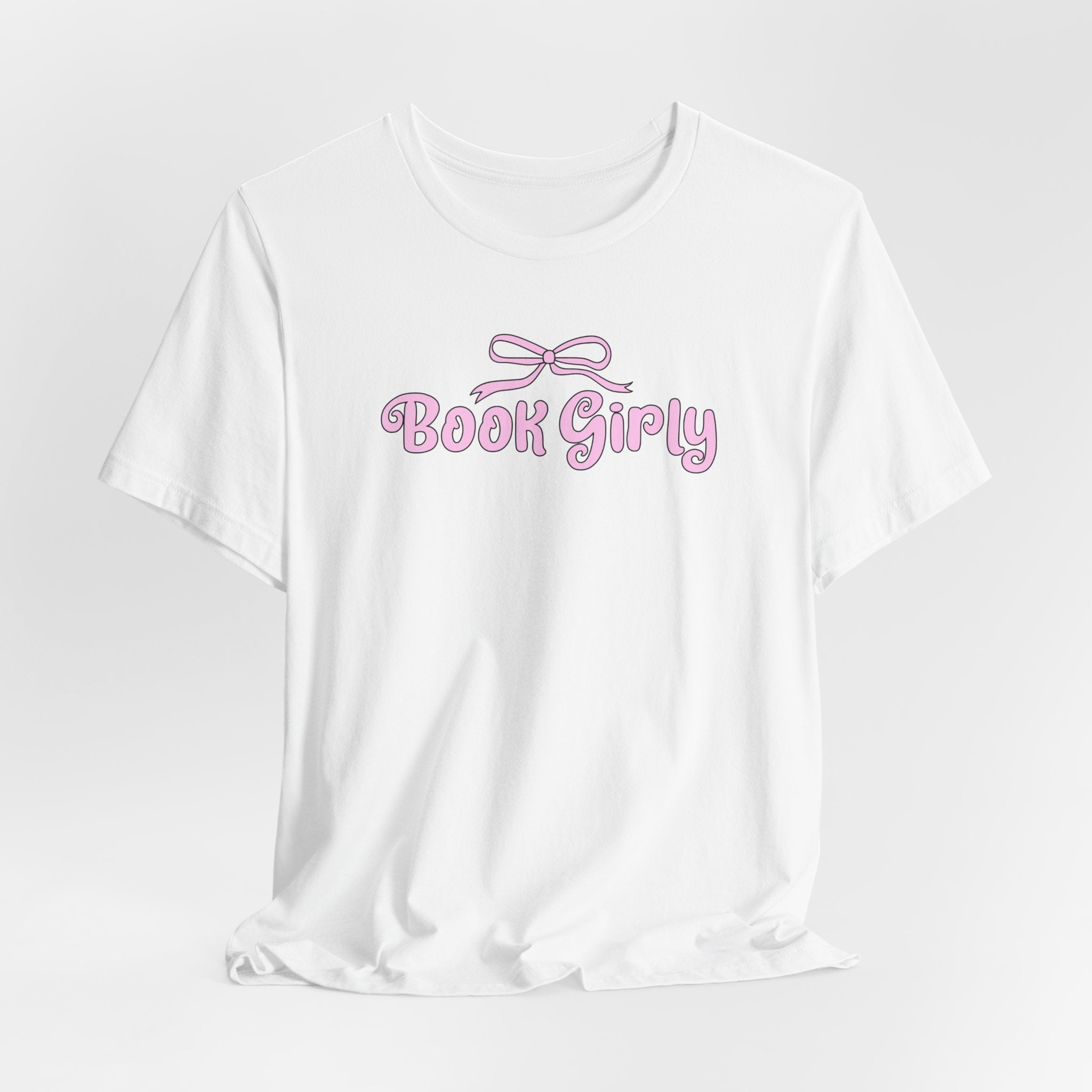 Book Girly Bow T-Shirt – Coquette Book Lover Graphic Tee | Cute Reader Gift