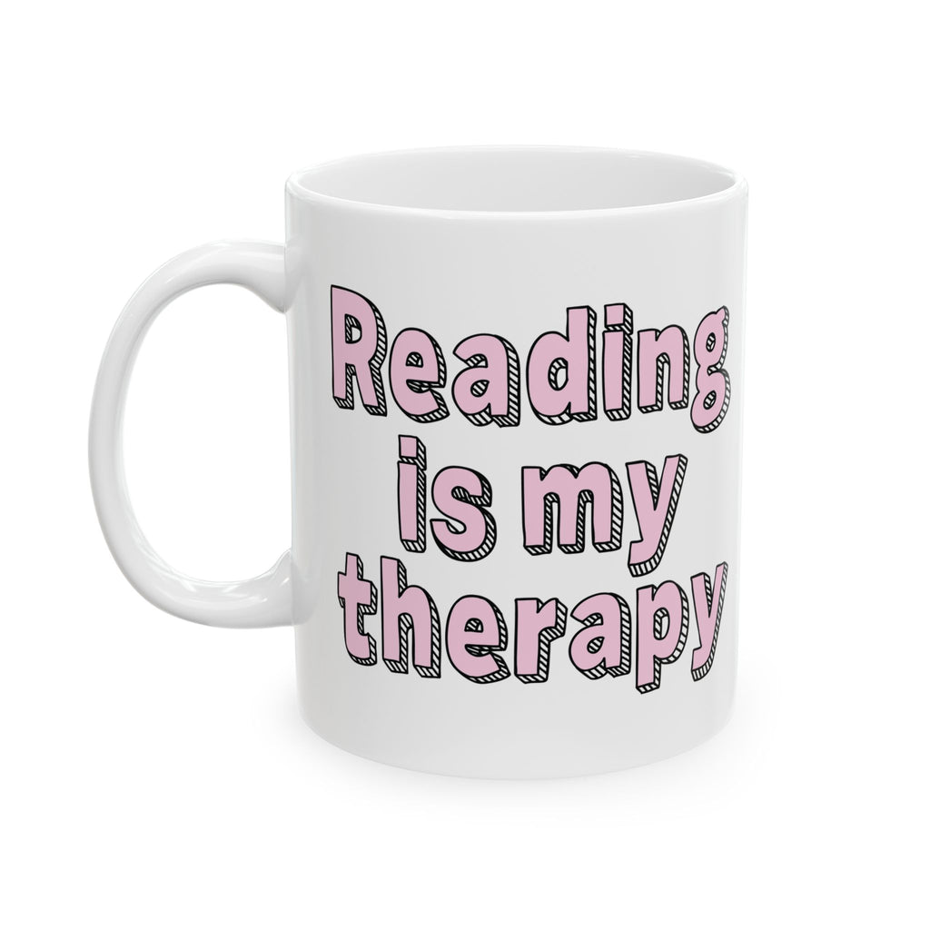 Reading Is My Therapy Mug – Book Lover Ceramic Mug | Gift for Readers