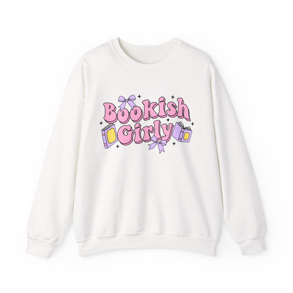 Bookish Girly Bow Sweatshirt – Bookish Crewneck for Readers | Gift for Book Lovers