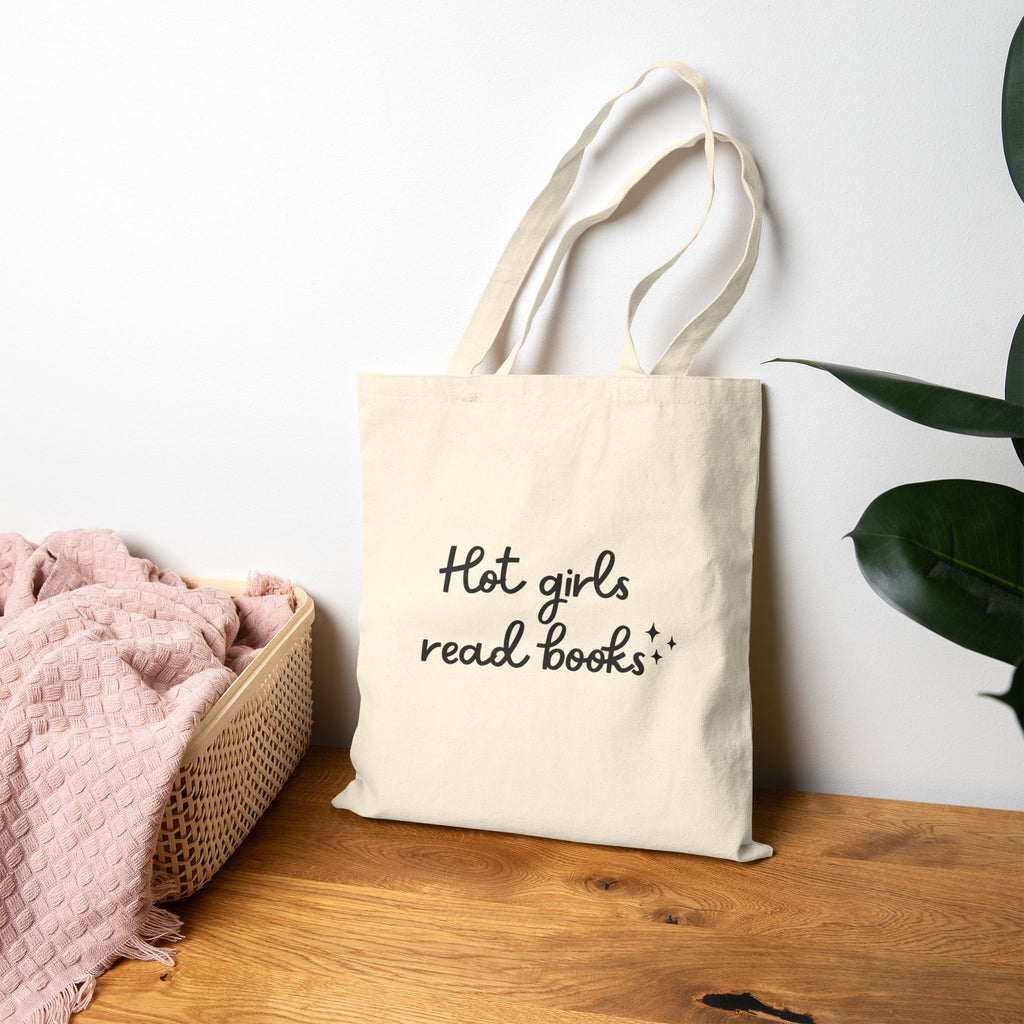Hot Girls Read Books Tote Bag – Book Lover Canvas Tote | Gift for Readers