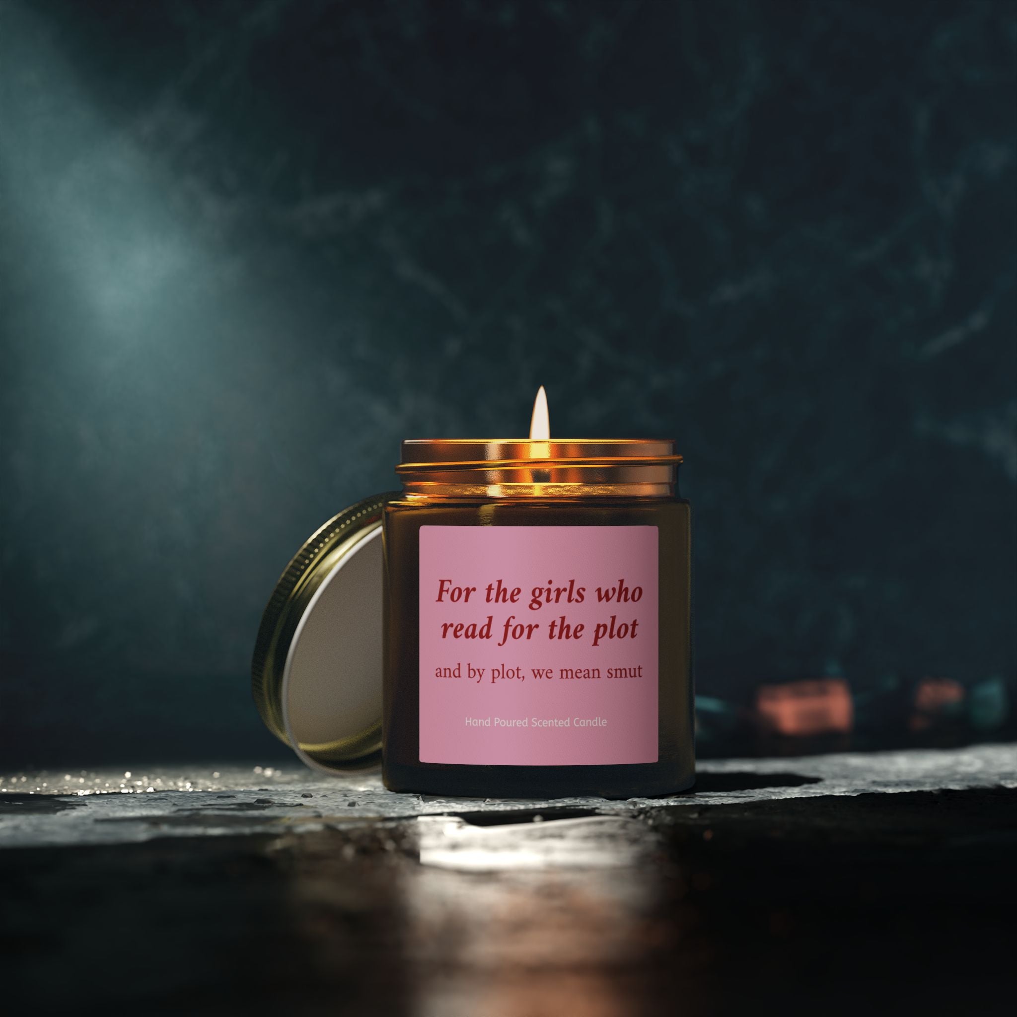 For The Girls Who Read For The Plot And By Plot We Mean Smut Candle – Book Lover Reading Candle | Gift for Readers