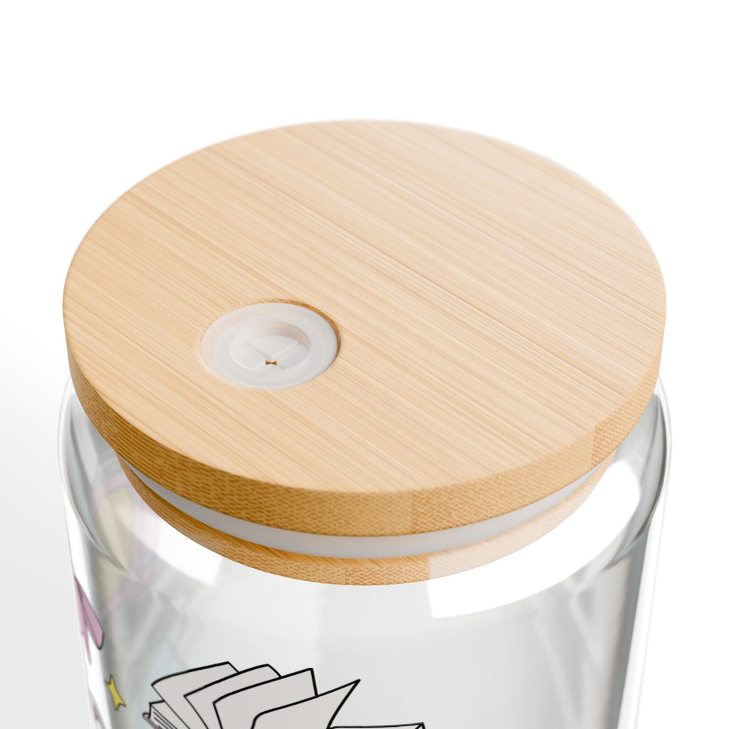 Booked & Busy Glass Tumbler – Book Lover Sipper Glass | Gift for Readers