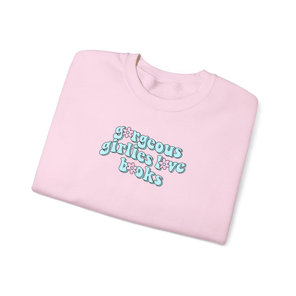 Gorgeous Girlies Love Books Floral Sweatshirt – Bookish Crewneck for Readers | Gift for Book Lovers