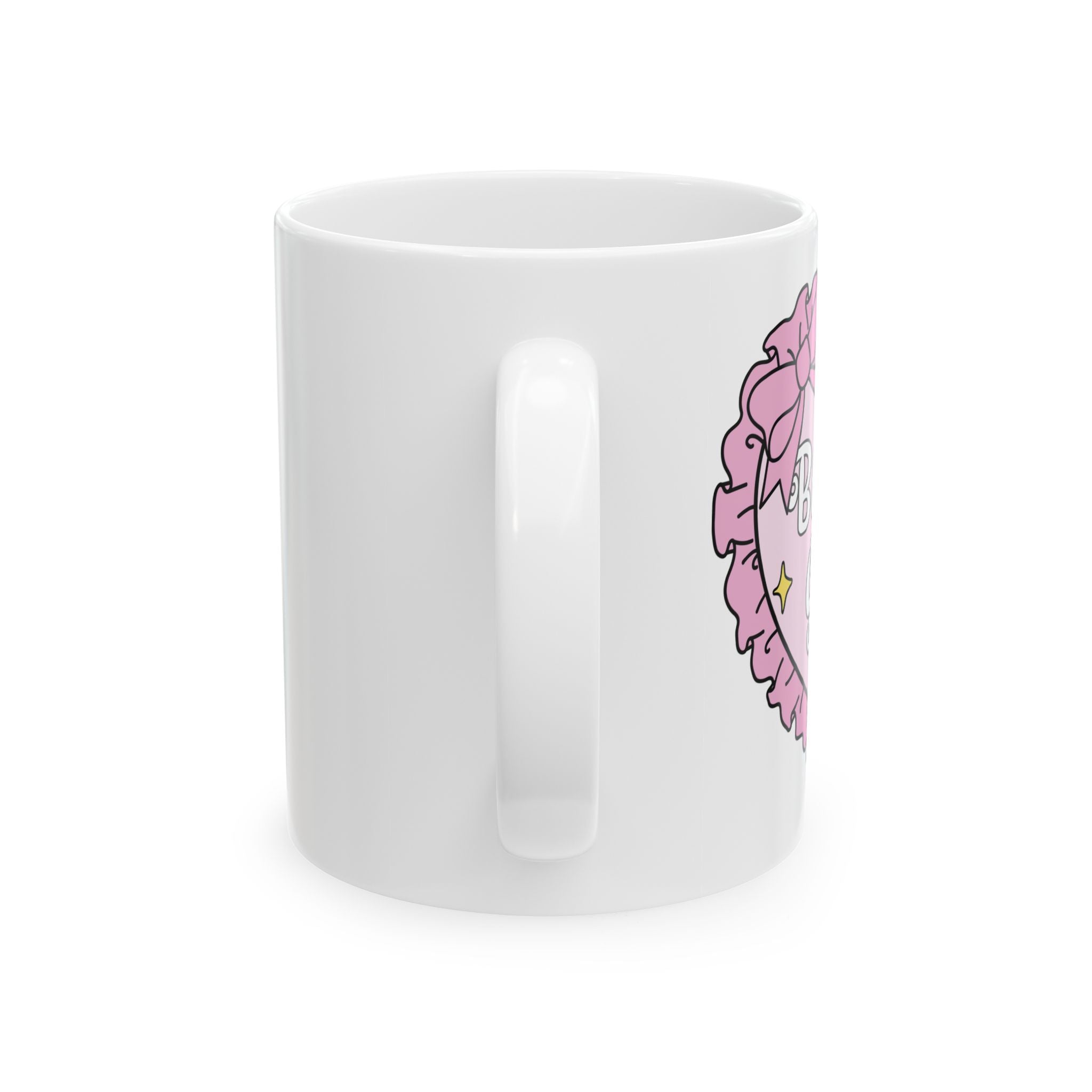 Bookish Girly Heart Mug – Book Lover Ceramic Mug | Gift for Readers