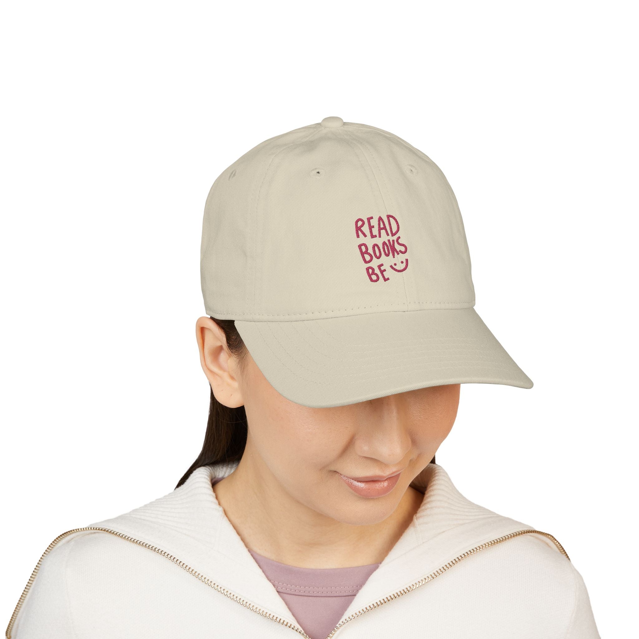 Read Books Be Happy Cap – Embroidered Bookish Baseball Hat | Gift for Readers