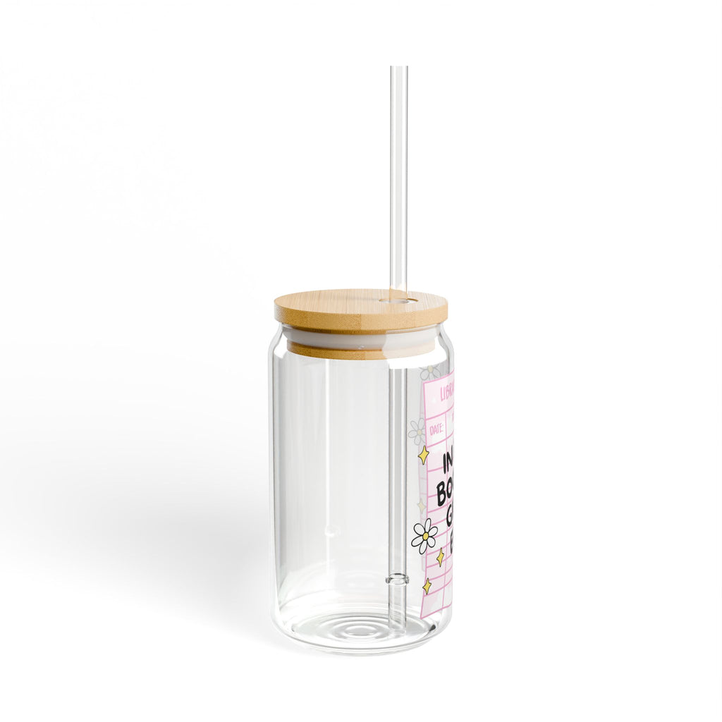 In My Bookish Girl Era Floral Glass Tumbler – Book Lover Sipper Glass | Gift for Readers