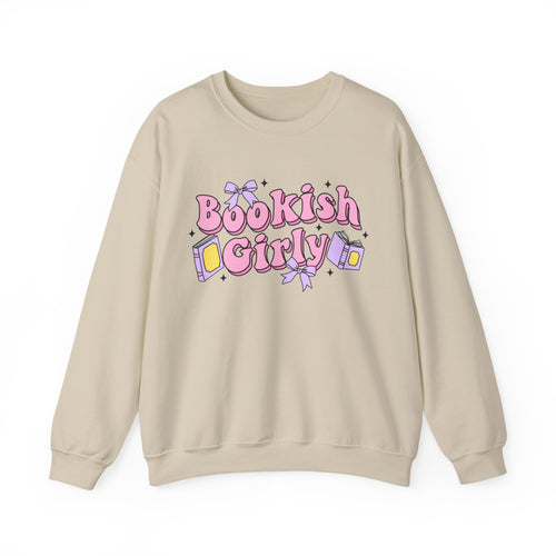 Bookish Girly Bow Sweatshirt – Bookish Crewneck for Readers | Gift for Book Lovers