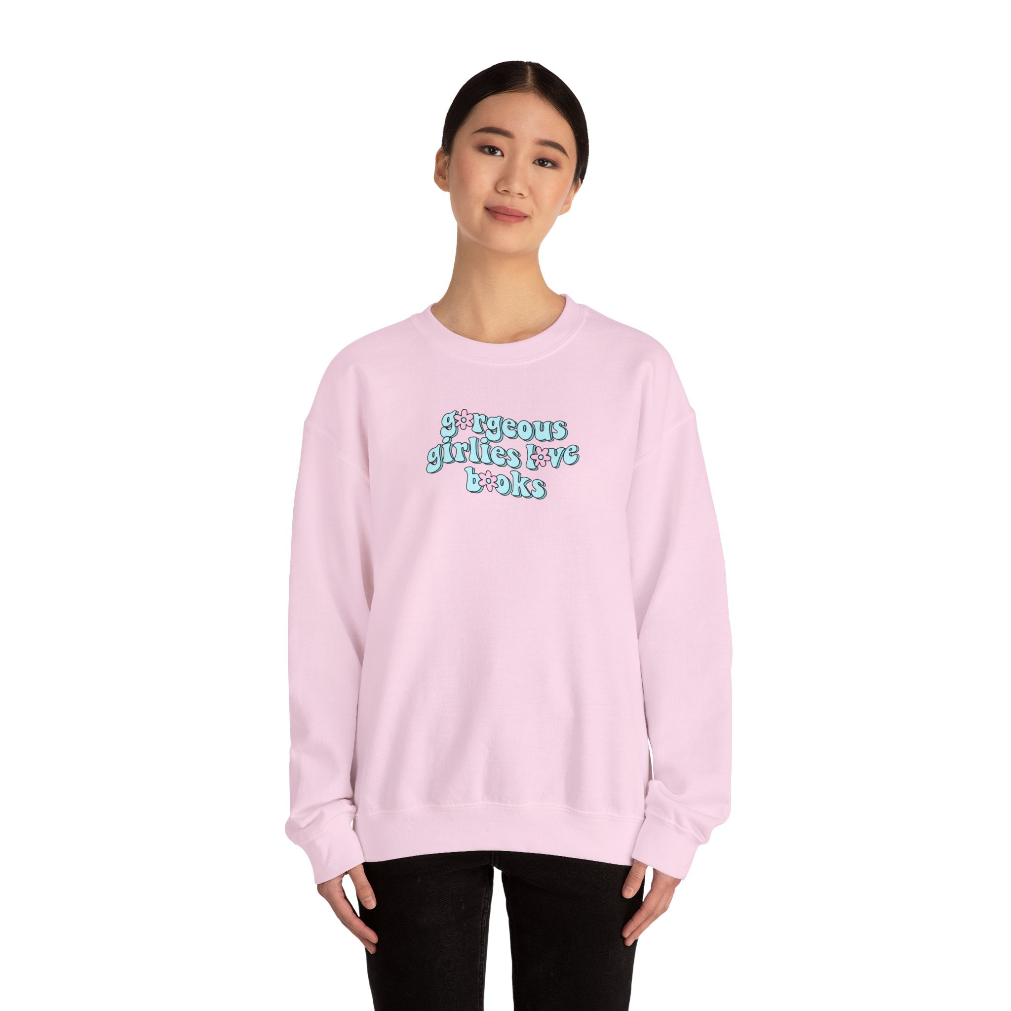 Gorgeous Girlies Love Books Floral Sweatshirt – Bookish Crewneck for Readers | Gift for Book Lovers