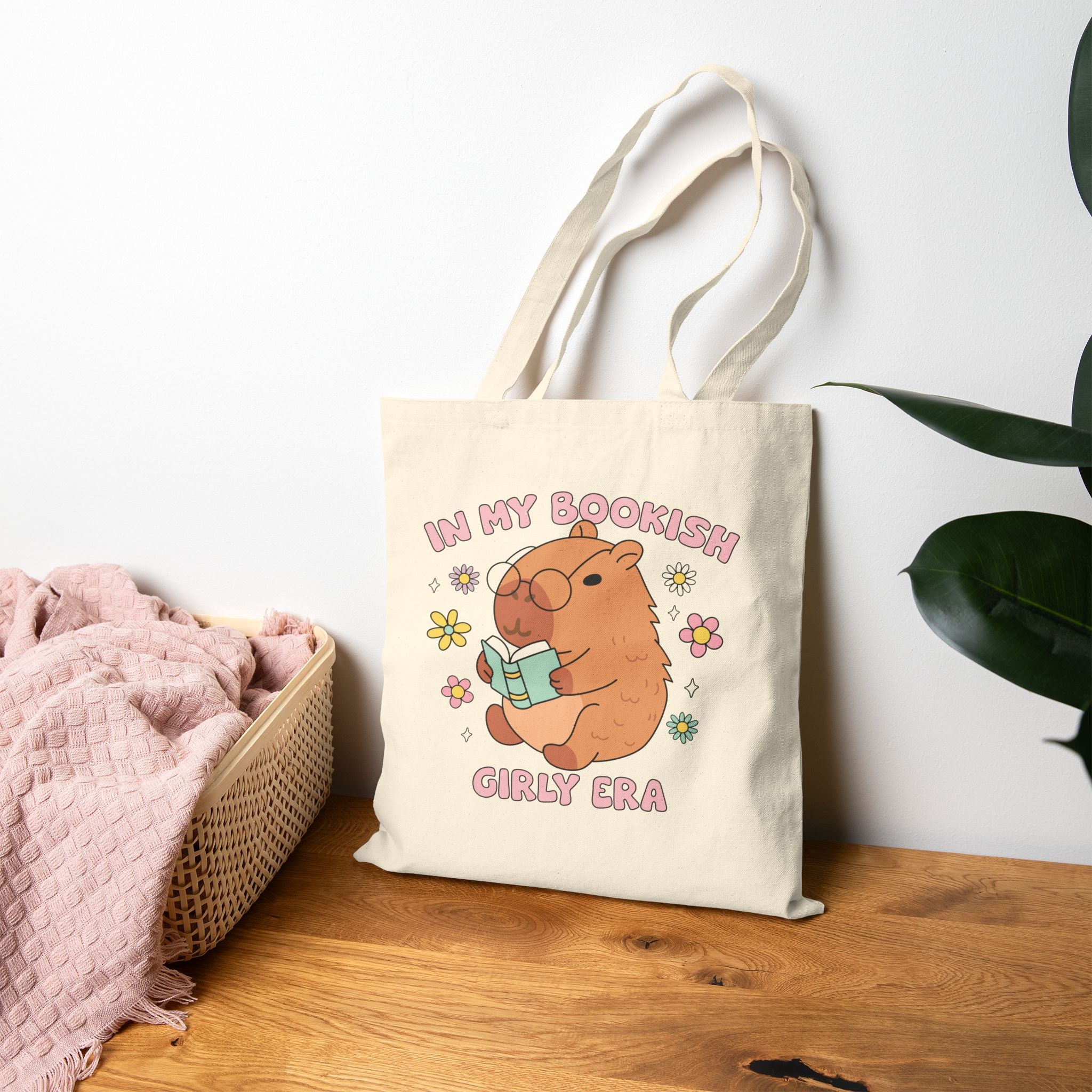 In My Bookish Girly Era Tote Bag – Bookish Canvas Tote for Readers | Gift for Book Lovers