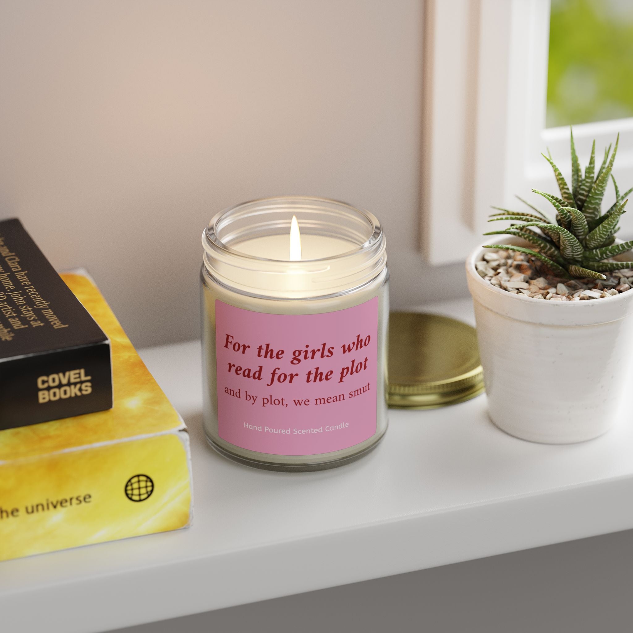 For The Girls Who Read For The Plot And By Plot We Mean Smut Candle – Book Lover Reading Candle | Gift for Readers
