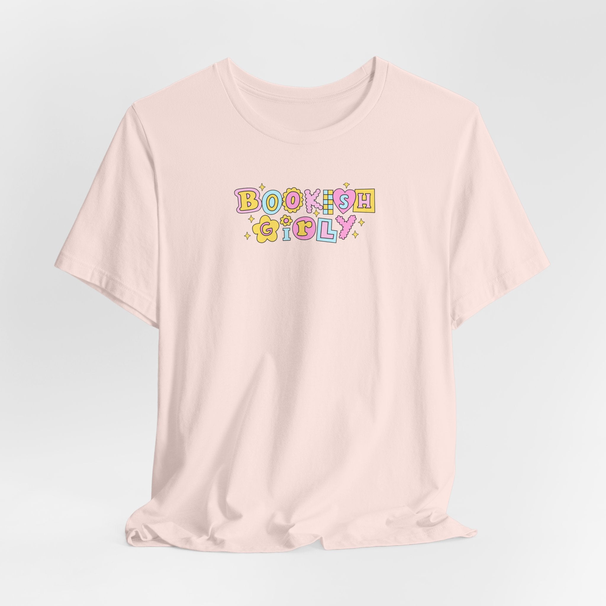 Bookish Girly T-Shirt – Minimal Book Lover Graphic Tee | Gift for Readers